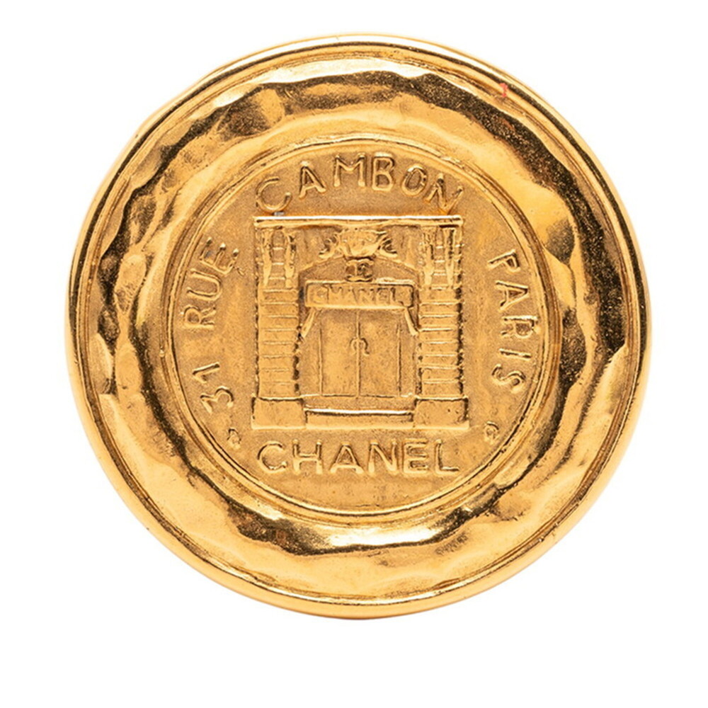 CHANEL Gold Brooch